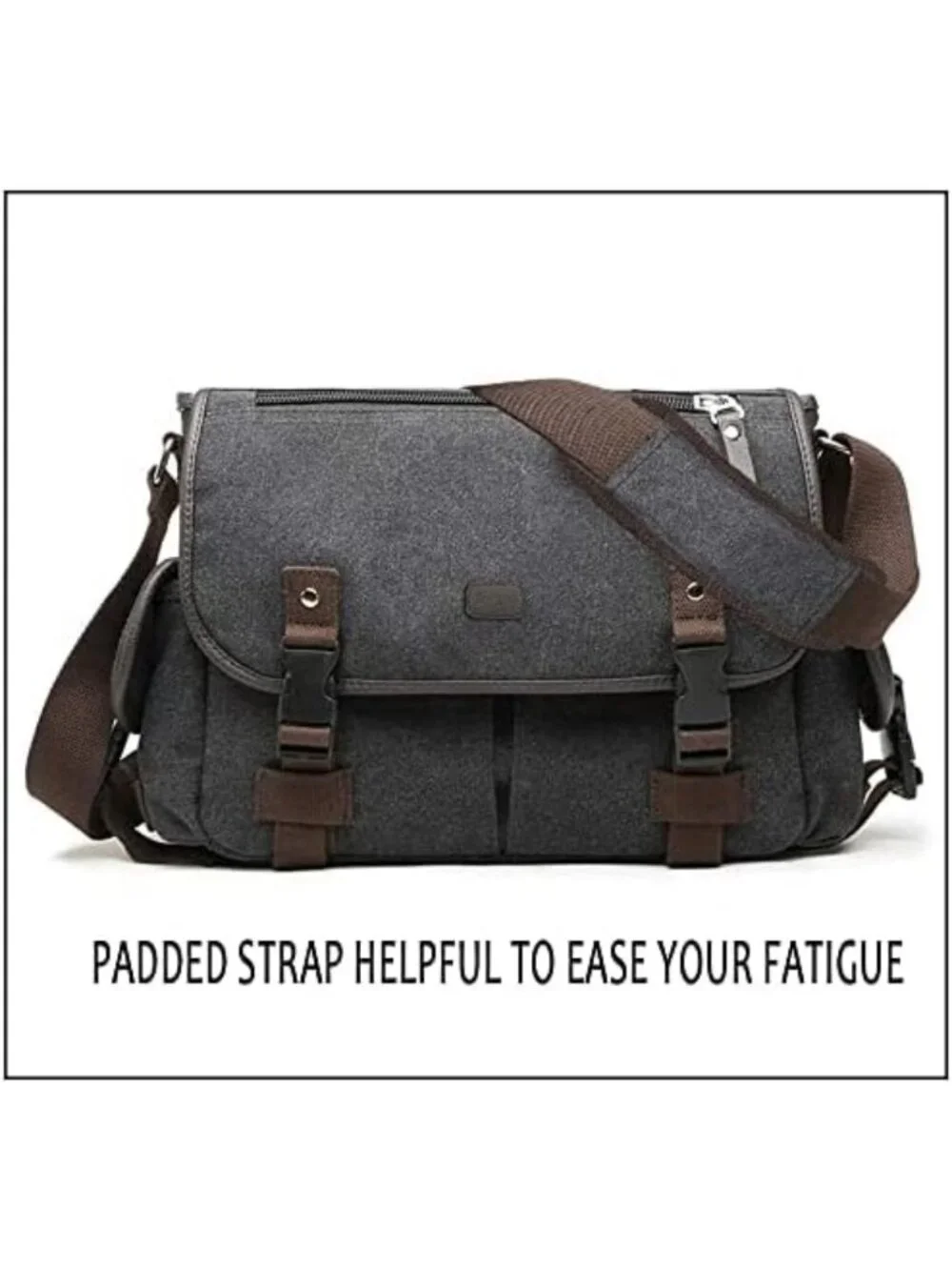 Vintage Canvas Messenger Bag for Laptops 13-17” | Large Shoulder Bag for Men